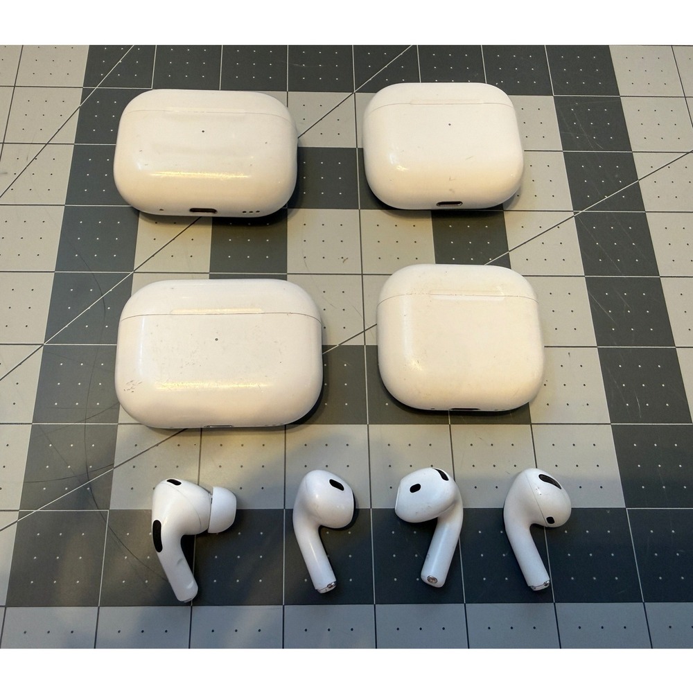 Apple AirPods Lot Cases Earbuds Parts Only Untested Mixed Generations